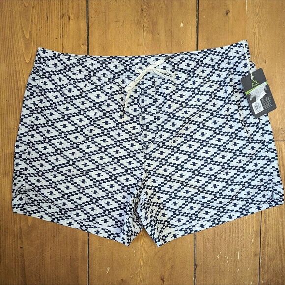 Alpine Design Men's Swimsuit Size XXL NWT White/Blue Swim Trunks - Picture 1 of 7